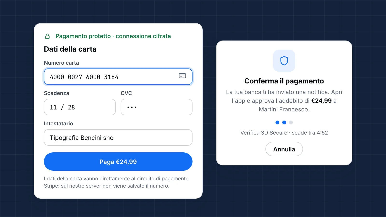 Sicurezza dei pagamenti